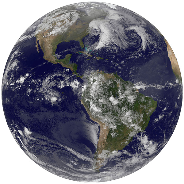 satellite image of earth
