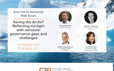 Saving the Arctic? Reflecting sunlight with aerosols: governance gaps and challenges