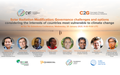 Solar Radiation Modification: Governance challenges & options considering interests of climate vulnerable countries