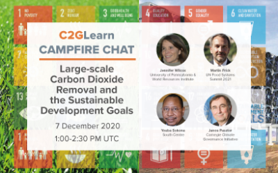 « Campfire Chat » : Élimination à grande échelle du dioxyde de carbone et les objectifs de développement durable