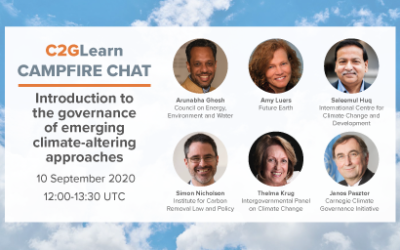 C2GLearn Campfire Chat: Introduction to the governance of emerging climate-altering approaches