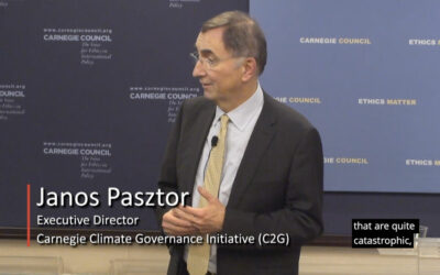 The Need to Govern Large-Scale Carbon Dioxide Removal – Janos Pasztor