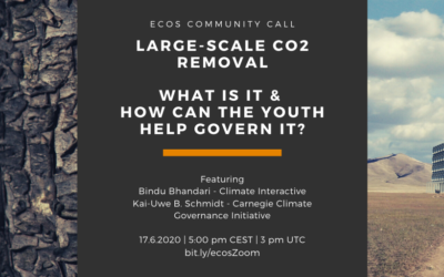 Large-scale CO2 removal: What is it and how can the youth help govern it?