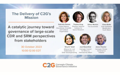 The Delivery of C2G’s Mission: A catalytic journey toward governance of large-scale CDR and SRM – perspectives from stakeholders