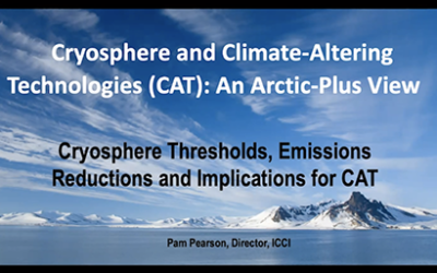 Les approches qui modifient le climat et l’Arctique – Pam Pearson
