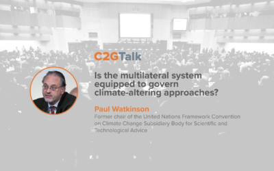 Is the multilateral system equipped to govern climate-altering approaches? – Paul Watkinson