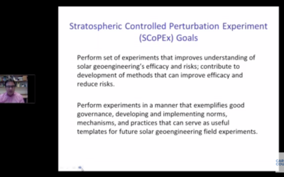 Solar Radiation Management Technology (SRM): Stratospheric Controlled Perturbation Experiment (SCoPEx)