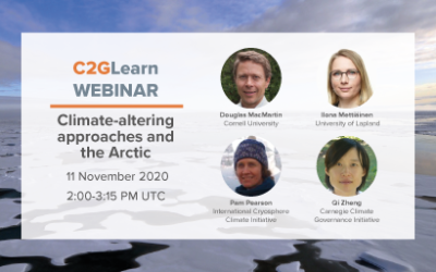 C2GLearn Webinar: Climate-altering approaches and the Arctic