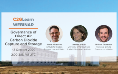 C2GLearn Webinar: Governance of Direct Air Carbon Dioxide Capture and Storage