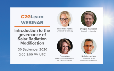 C2GLearn Webinar: Introduction to the governance of Solar Radiation Modification
