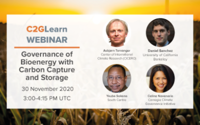 C2GLearn Webinar: Governance of Bioenergy with Carbon Capture and Storage