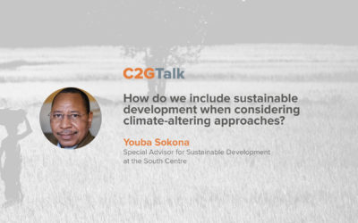 How do we include sustainable development when considering climate-altering approaches?
